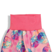 Dětské tepláky s vysokým pasem Disko koule - růžové Esito 