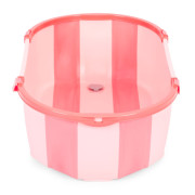 Dětská skládací cestovní vanička s odtokem růžová