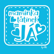Ponožky s nápisem TATÍNEK+MAMINKA=JÁ modrá