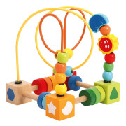 Labyrint s korálky dřevěný 16 cm