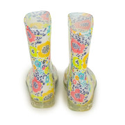 Dívčí holínky PVC potisk květiny, PL0038-13 bílá, Pidilidi