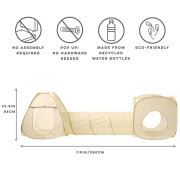 Dětský Stan a tunel 3 v 1 Recycled 3 Sprouts