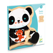 Djeco Dřevěné puzzle Puzzlo Panda