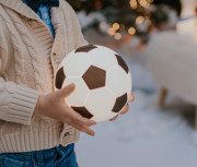 LED silikonová noční lampička Rgb, měkká s pumpičkou - fotbalový míč Mary's 