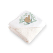 Dětská bavlněná osuška s kapucí 100x100 cm bonjourbébé