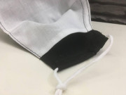 Látková respirační rouška - maska pánská dvouvrstvá s kapsou a drátkem černá