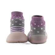 Ponožkové botičky Chameleon Lilac Polka