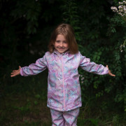 Dětská softshellová bunda Duo Jednorožec - růžová ESITO 