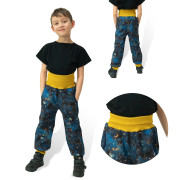 Rostoucí softshellové kalhoty Galaxie modré Esito