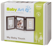 Dřevěný rámeček pro otisk My Baby Touch Double Brown Baby Art