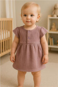 Kojenecké mušelínové šaty New Baby lavender