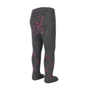 Punčocháče s protiskluzem 3x ABS vel. 80/86  tm. šedé s medvídky Be Snazzy