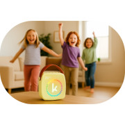 Bluetooth mini karaoke set s mikrofonem a reproduktorem Yellow