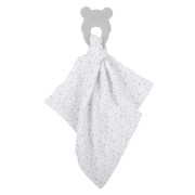 Kousátko silikonové bez BPA s bavlněnou dečkou 28 x 28 cm