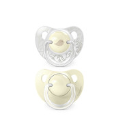 Dudlík anatomický silikon 0/6 m 2 ks Birdies Suavinex