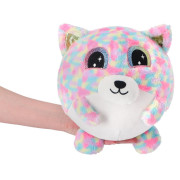 Plyšové skákací kulaté zvířátko s třpytivýma očima 30 cm