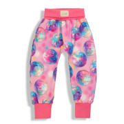 Dětské tepláky s vysokým pasem Disko koule - růžové Esito 