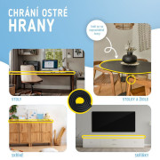 Ochranná páska pěnová pro ochranu hran a rohů nábytku 2 m Sipo