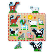 Dřevěné puzzle se zvuky Zvířata na farmě Melissa & Doug