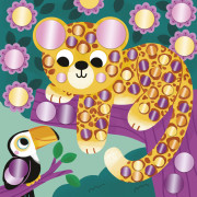 My arts&crafts Mini Třpytivé kulaté nálepky Tygr a kamarádi od 3 let Janod