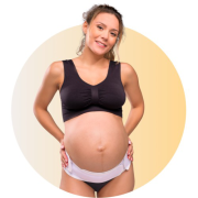 Těhotenský nastavitelný podpůrný pás pod bříško - BÍLÝ