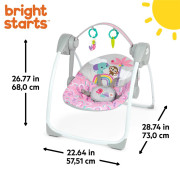 Houpačka s melodií Pink Paradise™ 0 m+ do 9 kg Bright Starts