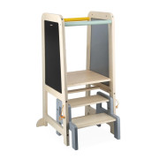 Dřevěná učící věž 3v1 se schůdky a tabulí Janod 