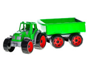 Traktor se sklápěcím přívěsem 54 cm zelený