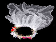 Věneček/korunka do vlasů se závojem