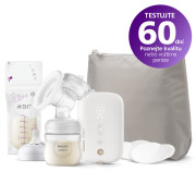Odsávačka mateřského mléka elektrická Premium nabíjecí SCF396/31 + Dárek Philips Avent