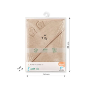 Dětská osuška s kapucí babyono 100x100 cm Králík 