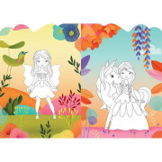 Tvarované oblékání se samolepkami Šaty pro víly a jednorožce