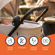 Houpadlo kočárku přenosné Bobby nabíjecí Matt Black Zopa