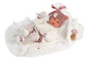 New Born holčička 63576 Llorens - realistická panenka miminko - 35 cm