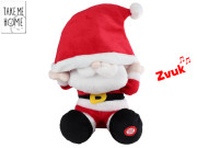 Take Me Home Santa plyšový 29-36 cm nasazující si čepici na baterie se zvukem 12 m+