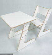 Rostoucí stoleček a rostoucí židlička Bílá