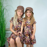 Dívčí kolové šaty Leontýna hnědá Esito