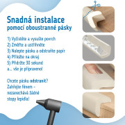 Ochranná páska pěnová pro ochranu hran a rohů nábytku 2 m Sipo