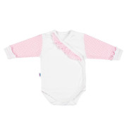 2-dílná kojenecká souprava New Baby Puntík II bílo-růžová