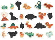 Dřevěné magnetky Dinosauři Dino 24 ks Janod