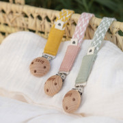 Bibs Paci Braid klip na šidítko s kroužkem