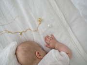 Těhotenský šperk bola Moon stříbrná s broušeným povrchem + řetízek Moniel