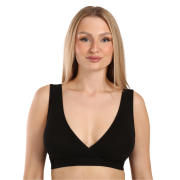 Kojicí podprsenka bambus Nuuma Black s vyjímatelnými vložkami + prací sáček Moniel