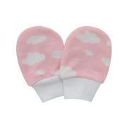 Rukavice bavlna potisk obláček růžová Esito