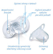 Avent šidítko Sensitive Fantazie 0-6m zelená + fialová