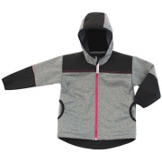 Dětská softshellová bunda Šedá/růžová