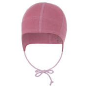 Čepice tenká zavazovací plochý šev Outlast® UPF 50+ tm.starorůžová 