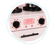 Dřevěná dětská kuchyňka s troubou, plotýnkami, mikrovlnkou a příslušenstvím