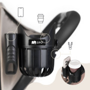 Uni držák na nápoje & telefon 2 v 1 černý Sipo