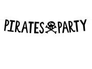 Závěsný baner "Pirátská party" černý